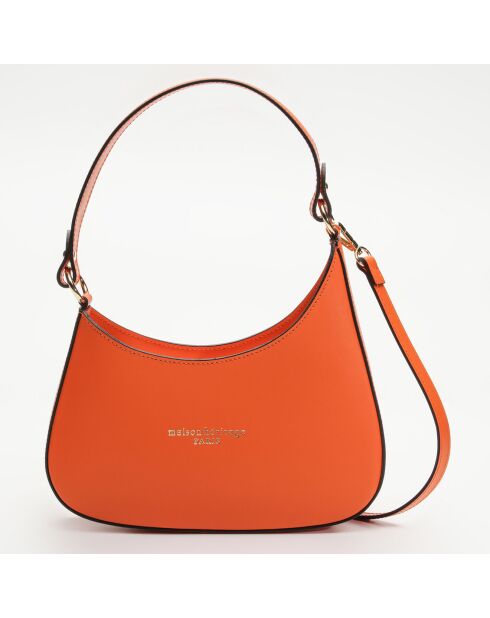 Sac porté épaule en Cuir Aline orange - 27.5x21x6.5 cm