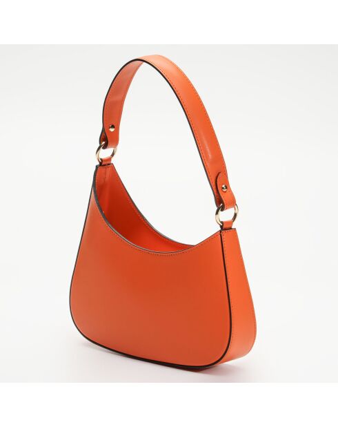 Sac porté épaule en Cuir Aline orange - 27.5x21x6.5 cm