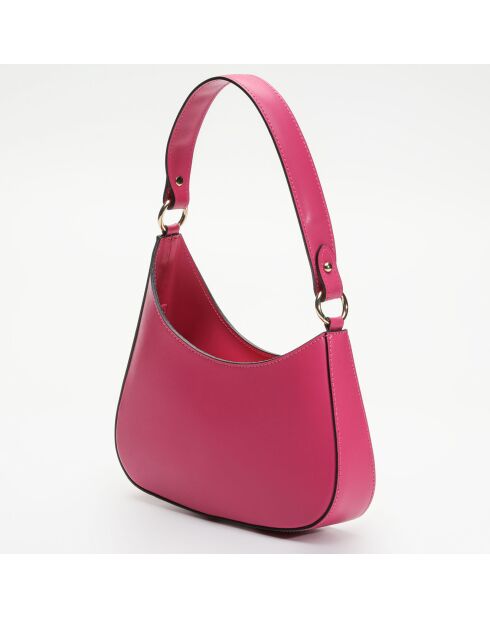 Sac porté épaule en Cuir Aline fushia - 27.5x21x6.5 cm