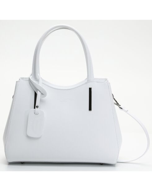 Sac à main en Cuir Carla blanc - 32.5x25x11 cm