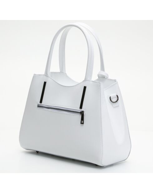 Sac à main en Cuir Carla blanc - 32.5x25x11 cm