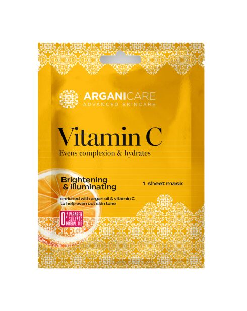 Aufhellende, aufhellende Tuchmaske mit Vitamin C