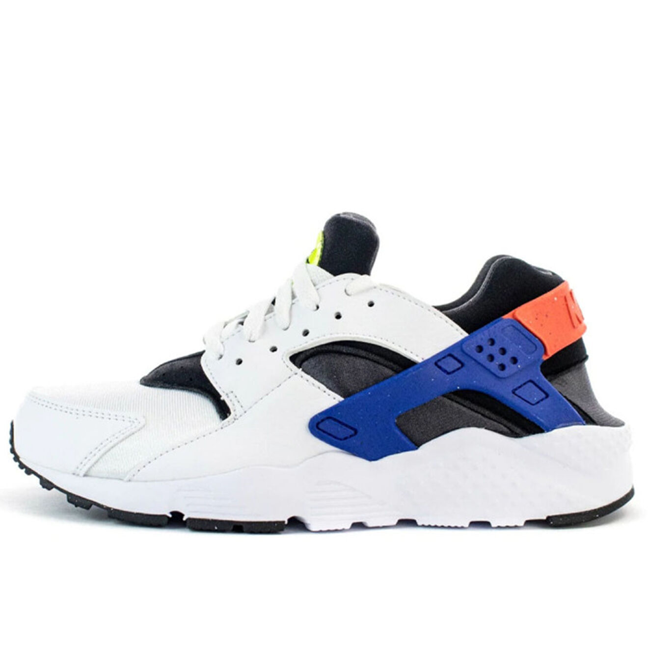 Baskets Huarache Run blanc bleu noir Vente privee Nike BazarChic