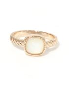 Bague Pamela Nacre blanche en laiton doré
