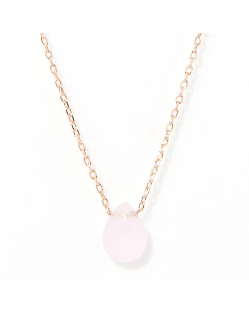 Ivica Rosenquarz-Halskette aus Goldmessing