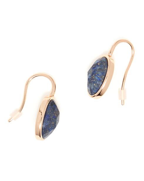 Boucles d'oreilles Lisa Lapis en laiton doré