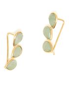Boucles d'oreilles Vicky Aventurine en laiton doré