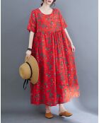 Robe Delilah rouge/multicolore