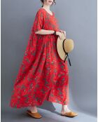 Robe Delilah rouge/multicolore