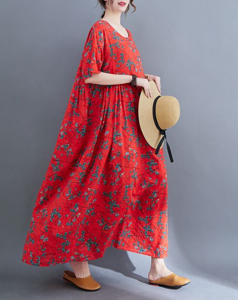 Robe Delilah rouge/multicolore