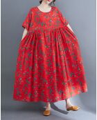 Robe Delilah rouge/multicolore