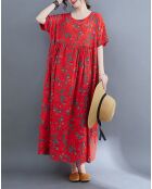 Robe Delilah rouge/multicolore
