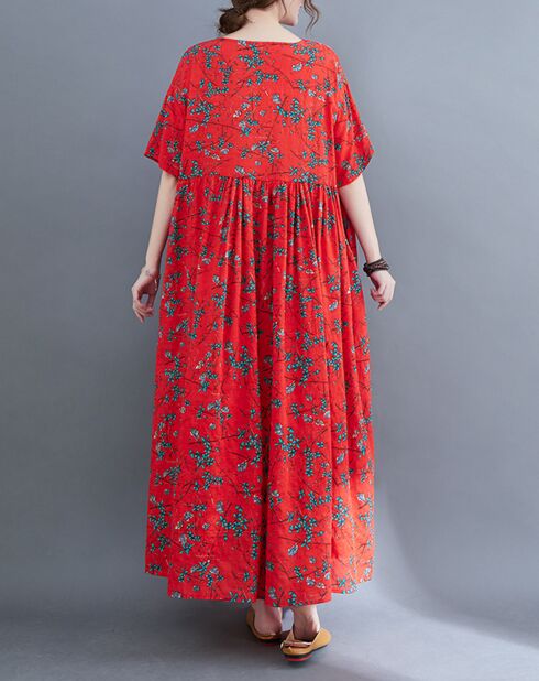 Robe Delilah rouge/multicolore