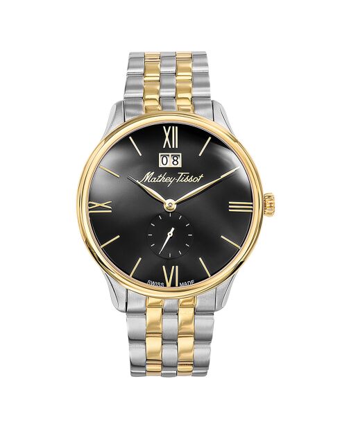 Montre Homme Quartz en Acier Edmond Metal argenté/doré
