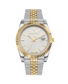 Montre Homme Quartz en Acier Mathy III argenté/doré