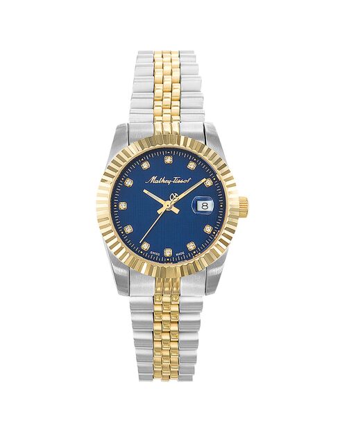 Montre Femme Quartz en Acier Mathy III argenté/doré