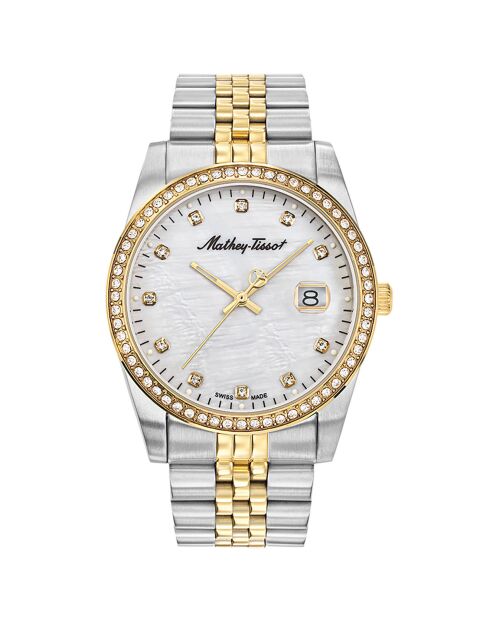 Montre Femme Quartz en Acier Mathy IV argenté/doré