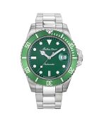 Montre Homme Quartz en Acier Mathy Vintage Quartz 42mm argentée