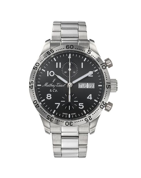 Montre Homme Automatique en Acier Type 21 Chrono Auto argentée