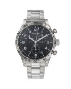 Montre Homme Quartz en Acier Type 21 Flyback argentée