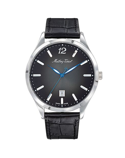 Montre Femme Quartz en Cuir Urban noire