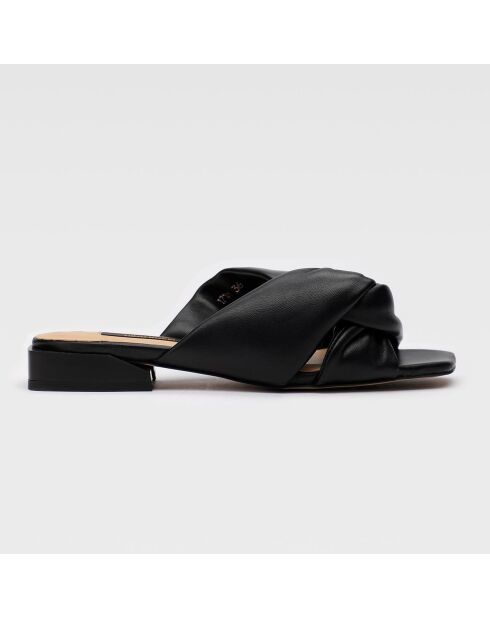 Mules en Cuir Falla noires