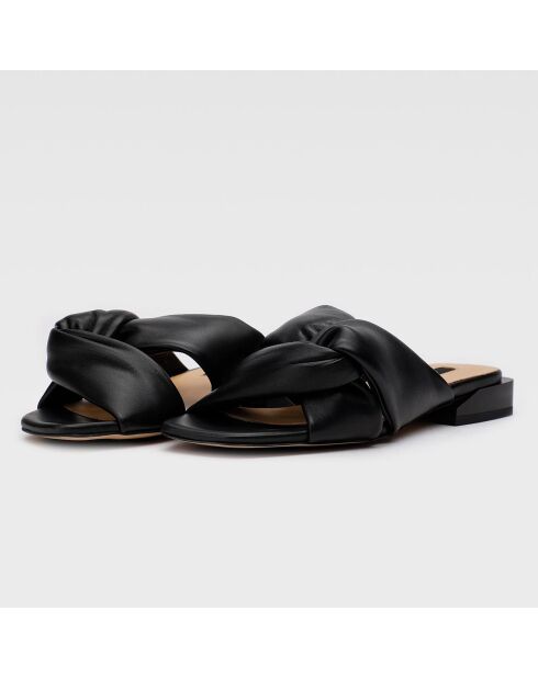 Mules en Cuir Falla noires