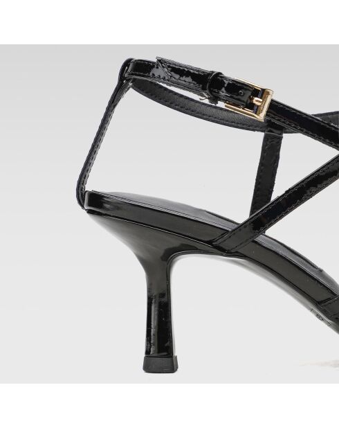 Sandales en Cuir Celia noires - Talon 7 cm