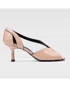 Sandales en Cuir Perla roses - Talon 6 cm