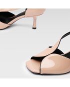 Sandales en Cuir Perla roses - Talon 6 cm