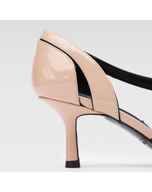 Sandales en Cuir Perla roses - Talon 6 cm