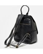 Sac à dos en Cuir Helo noir - 29.5x24.5x11 cm