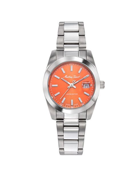 Montre Femme Quartz en Acier Mathy Sunray argentée
