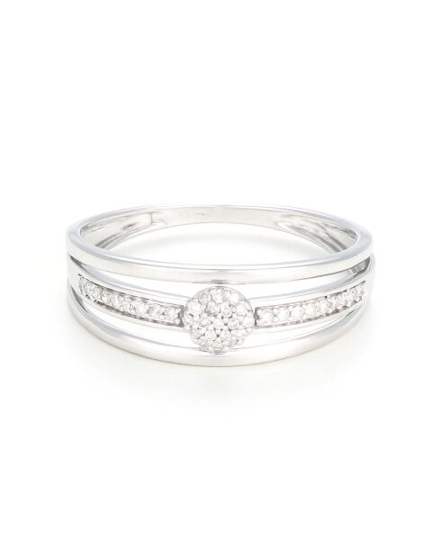 Bague Diamant 0.1 ct or blanc