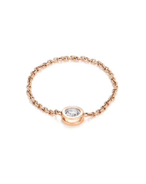 Mon Unique Diamond 0,07 kt roségouden kettingring