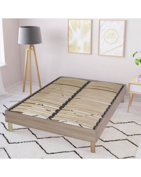 Set Federkernmatratze + Boxspringset Dolce Vita blau/weiß/holz - 180x200 cm