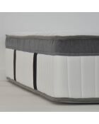 Altesse matrassenset + boxspring wit/grijze stofset - 200x200 cm