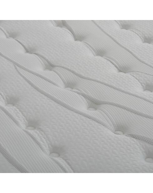 Matelas Altesse Mémoire de Forme + Mousse HD blanc/gris - 200x200 cm