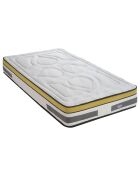 Matelas à ressorts & mémoire de forme Aubertin jaune/blanc - 90x200 cm