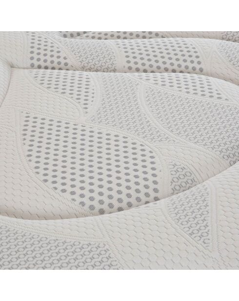 Ensemble Matelas mémoire de forme + Sommier kit Aubertin anthracite/jaune/blanc - 90x190 cm