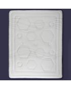 Set springmatras + boxspringset Dolce Vita blauw/wit/hout - 140x200 cm