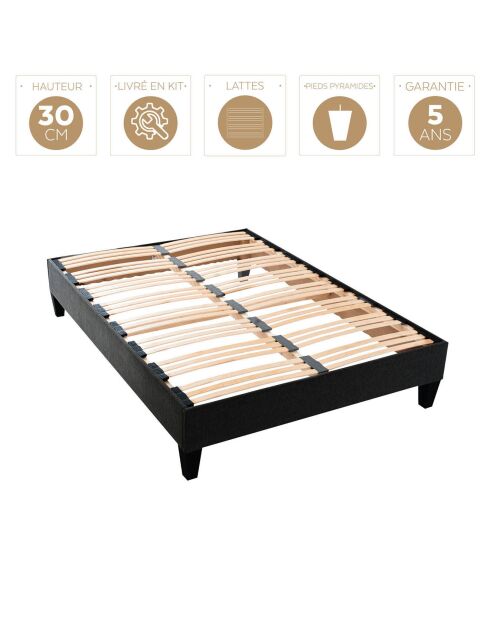 Sommier Kit anthracite - 200x200 cm