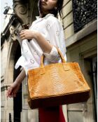 Myra Handtasche aus Kamelleder - 28x39,5x20,5 cm