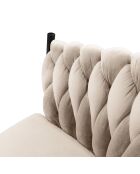 Chaise en Velours Shirley beige - 60x65x85 cm