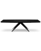 Table extensible Sky noire - 200/300x100x76 cm
