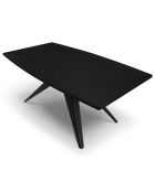 Table extensible Sky noire - 200/300x100x76 cm
