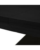 Table extensible Sky noire - 200/300x100x76 cm