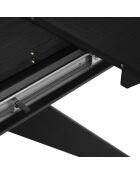 Table extensible Sky noire - 200/300x100x76 cm