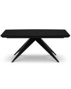 Table extensible Sky noire - 200/300x100x76 cm