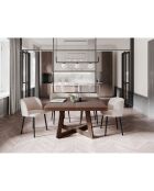 Table extensible Nodi chêne foncé - 130/230x130x76 cm